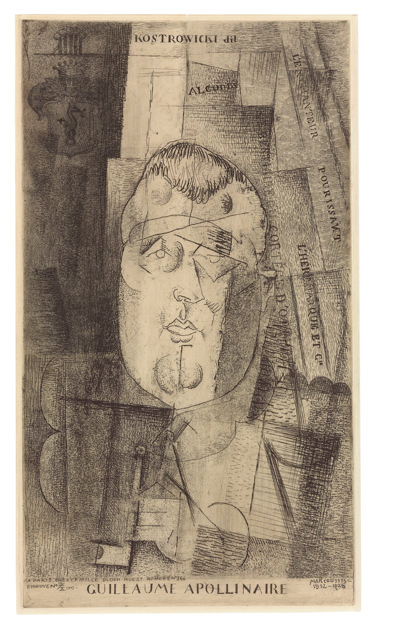 Porträtt av Guillaume Apollinaire, 1912-20 av Louis Marcoussis