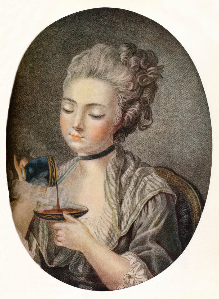 Flicka som tar kaffe, c1774 av Louis Marin Bonnet