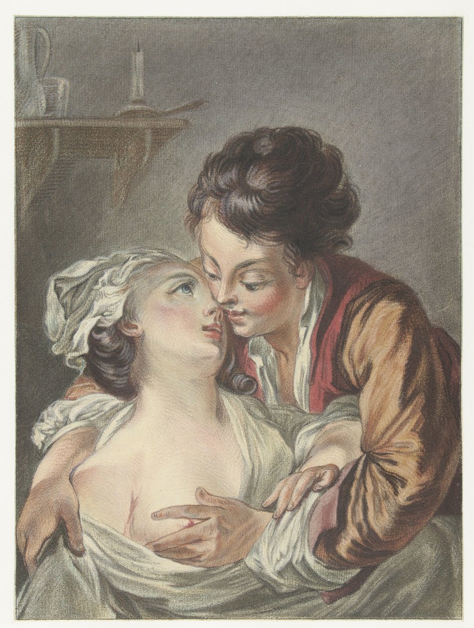 älskande par Le Rendez-Vous av Louis Marin Bonnet