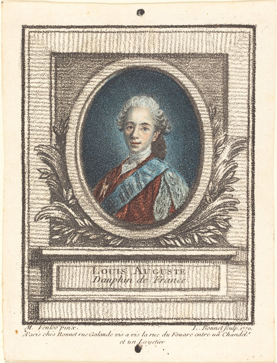 Louis-Auguste, Dauphin av Frankrike, 1770. av Louis Marin Bonnet