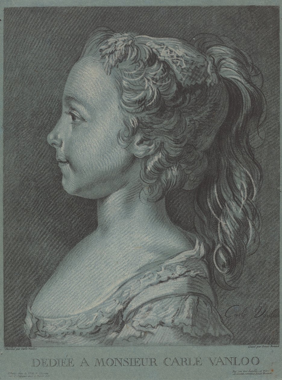 Marie-Rosalie Vanloo av Louis Marin Bonnet after Carle Van Loo