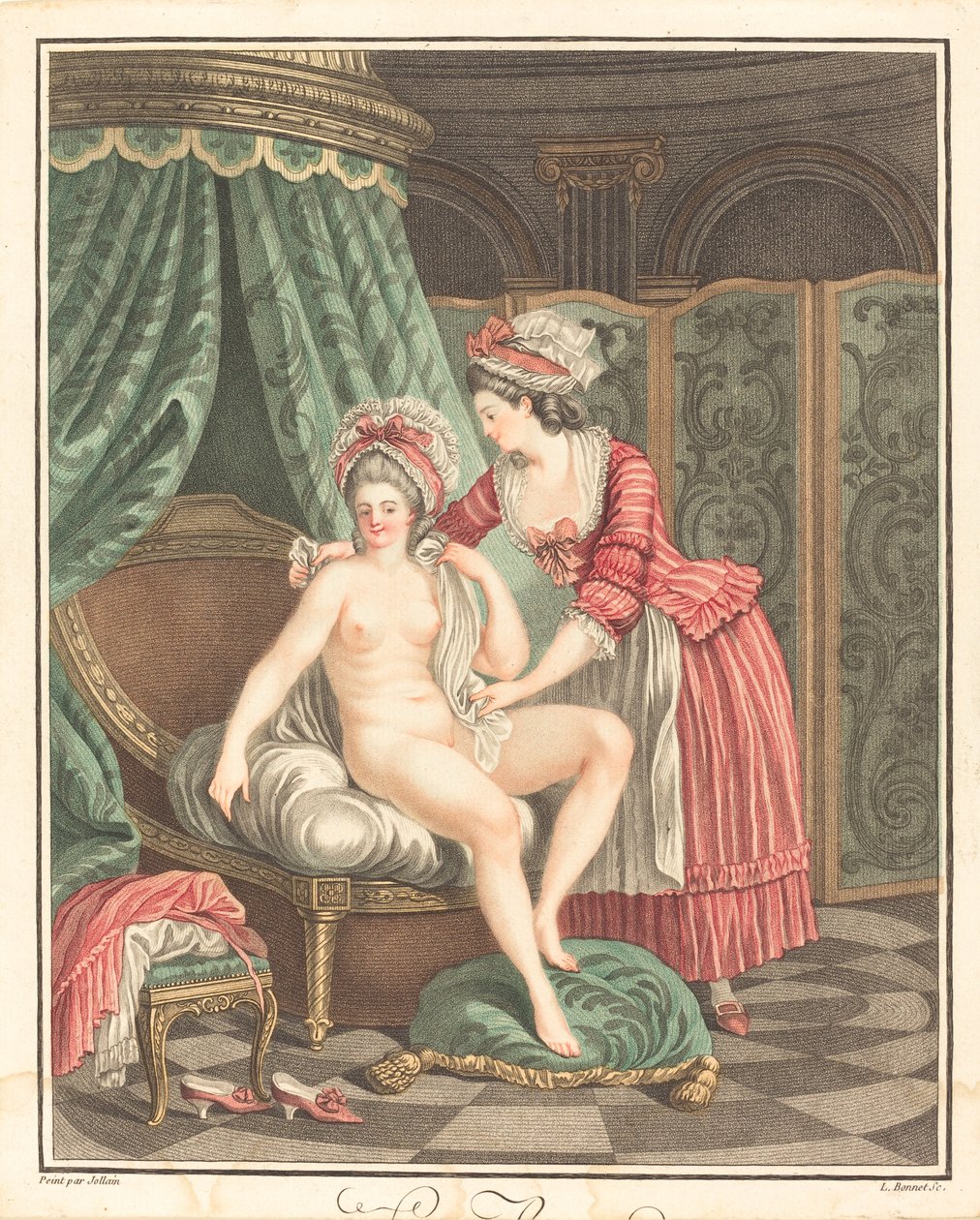 Badet av Louis Marin Bonnet after Nicolas René Jollain