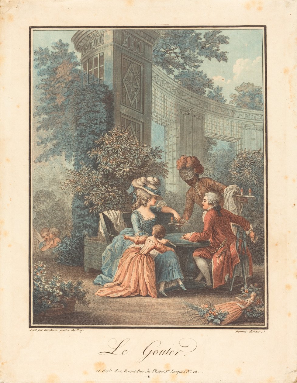Eftermiddagste av Louis Marin Bonnet after Pierre Antoine Baudouin