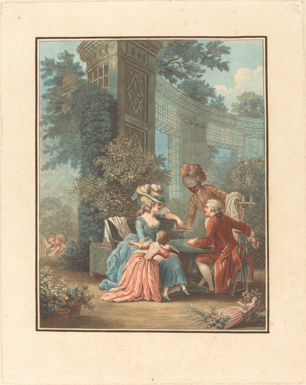 Eftermiddagste av Louis Marin Bonnet after Pierre Antoine Baudouin