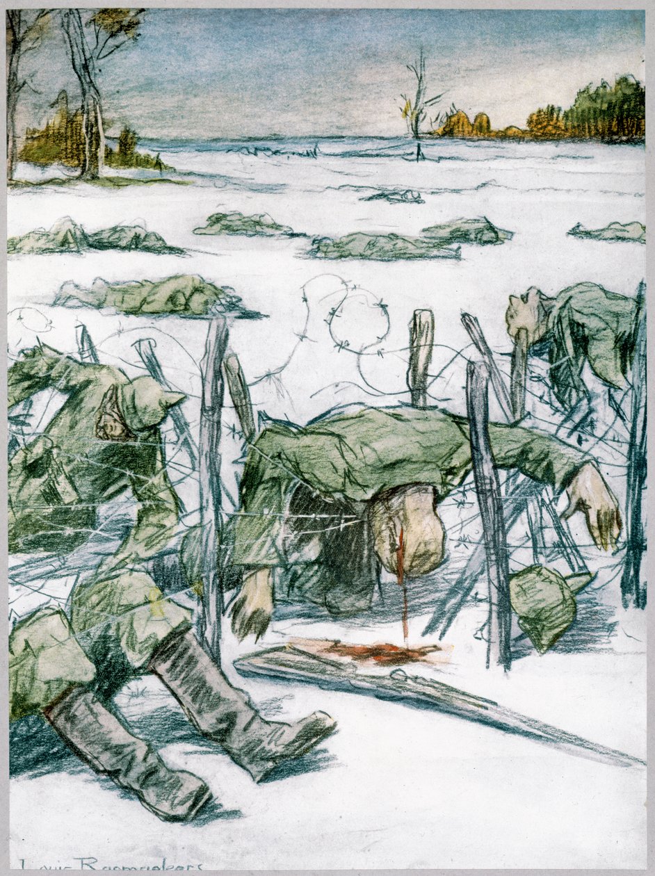 Taggtråd, 1916 av Louis Raemaekers