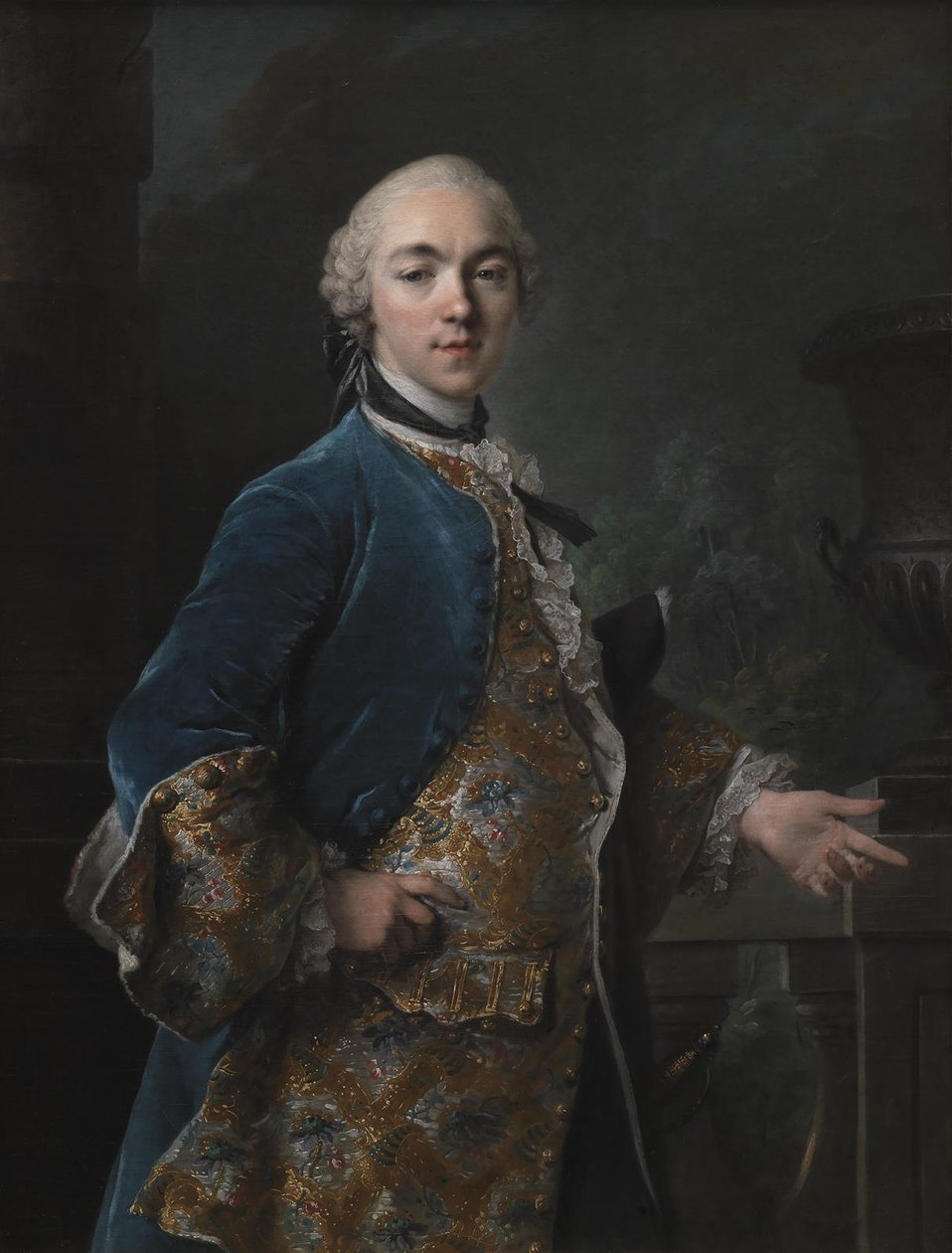 Porträtt av Frederik Christian Krag (1726-1763) av Louis Tocqué