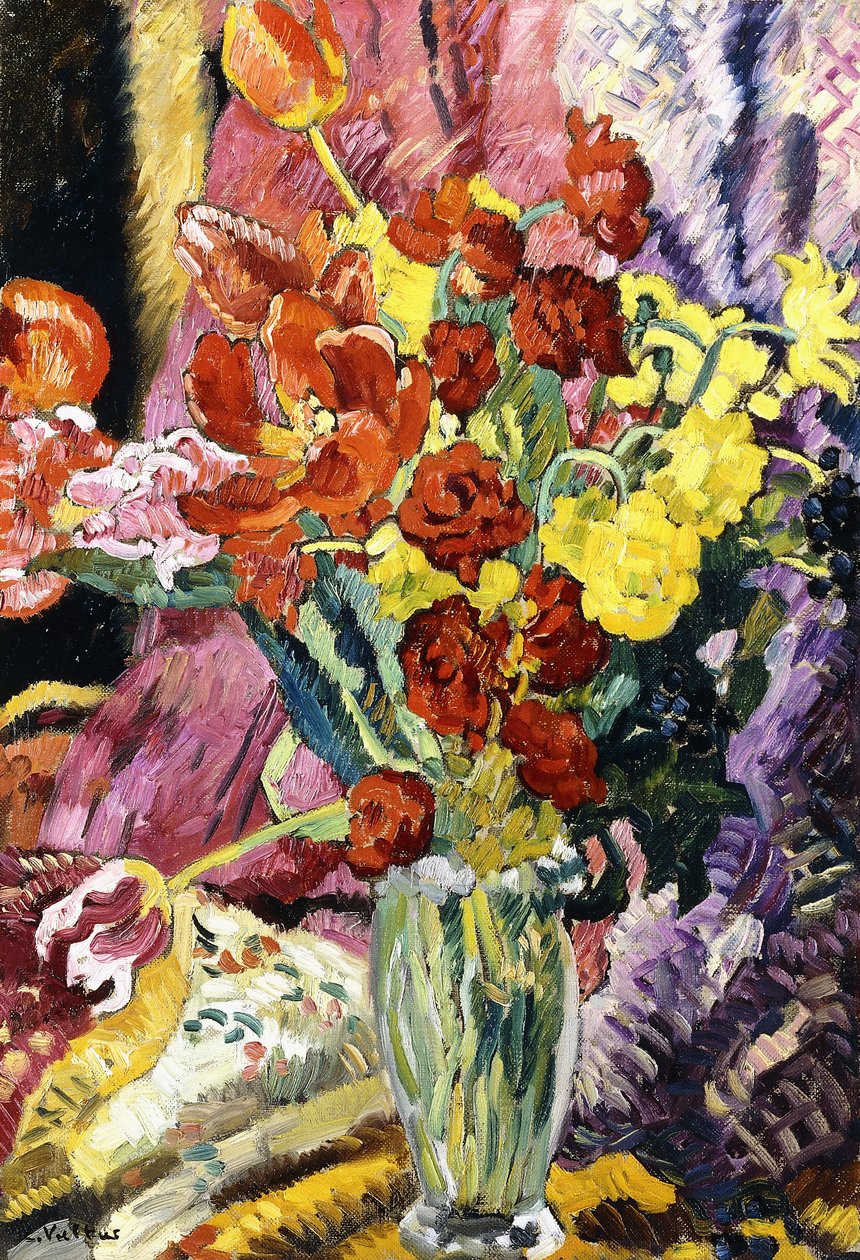 Bukett of Flowers, ca 1930 (olja på duk) av Louis Valtat