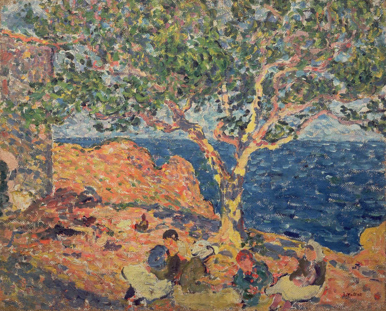 Medelhavslandskap (olja på duk) av Louis Valtat