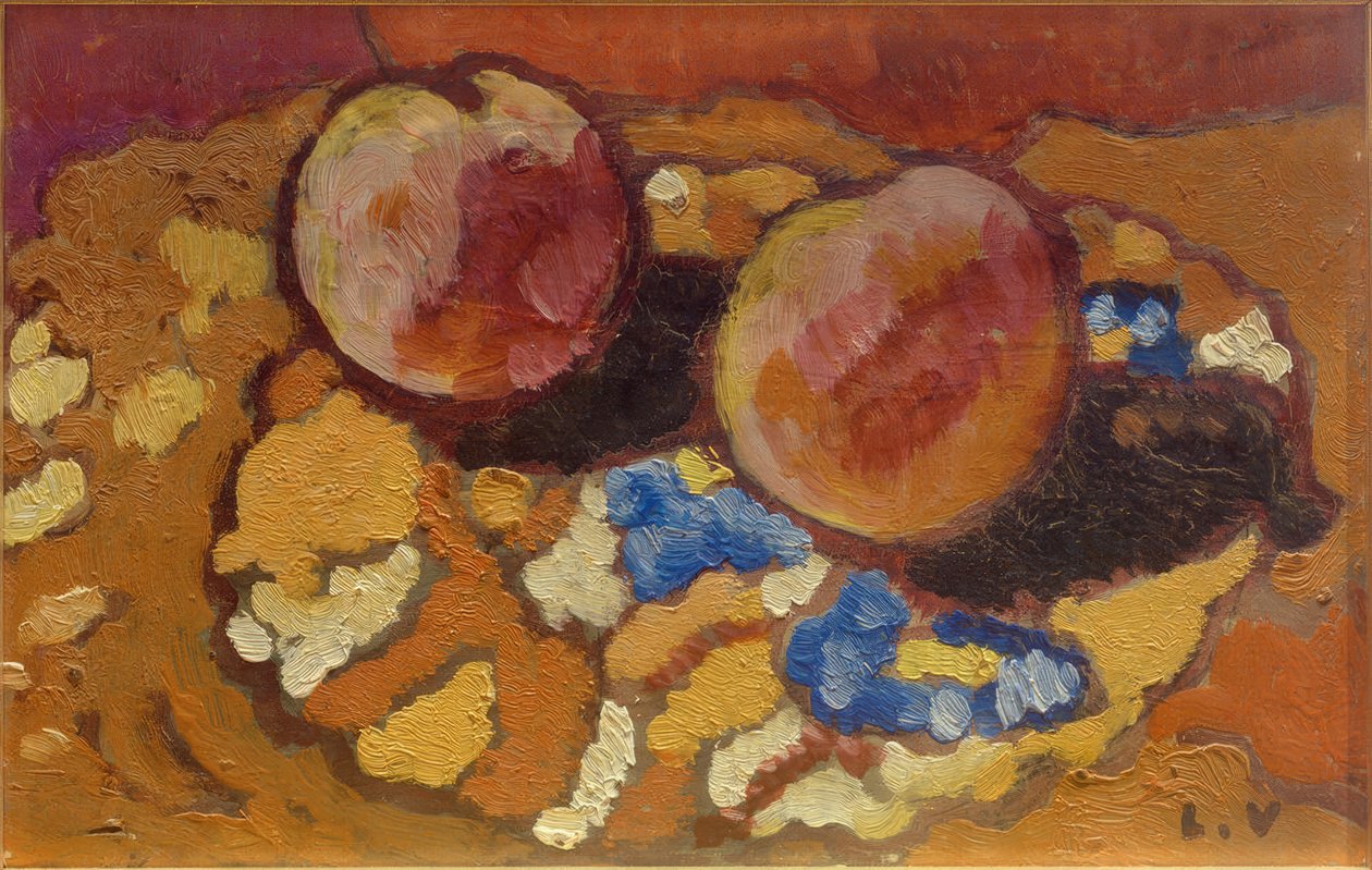 Stilleben med persikor av Louis Valtat