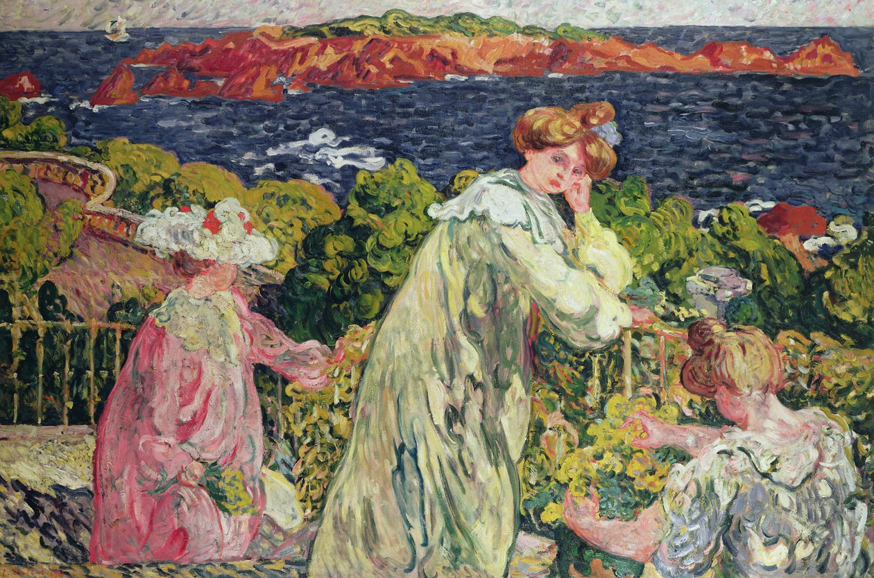 Tre kvinnor på balkongen av Louis Valtat