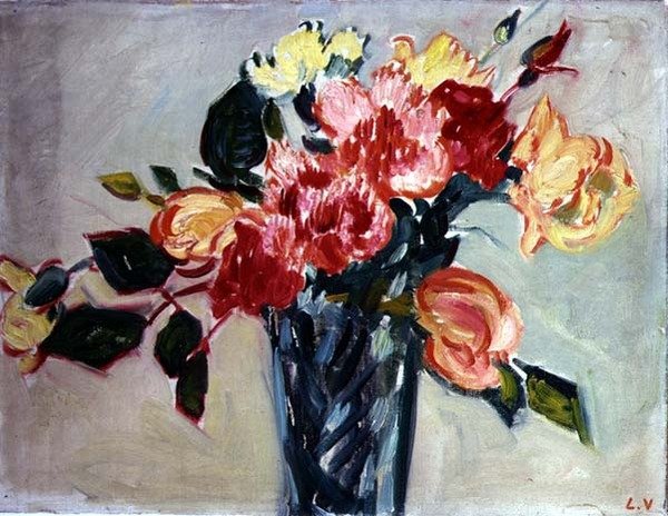 Vas med rosor (olja på duk) av Louis Valtat