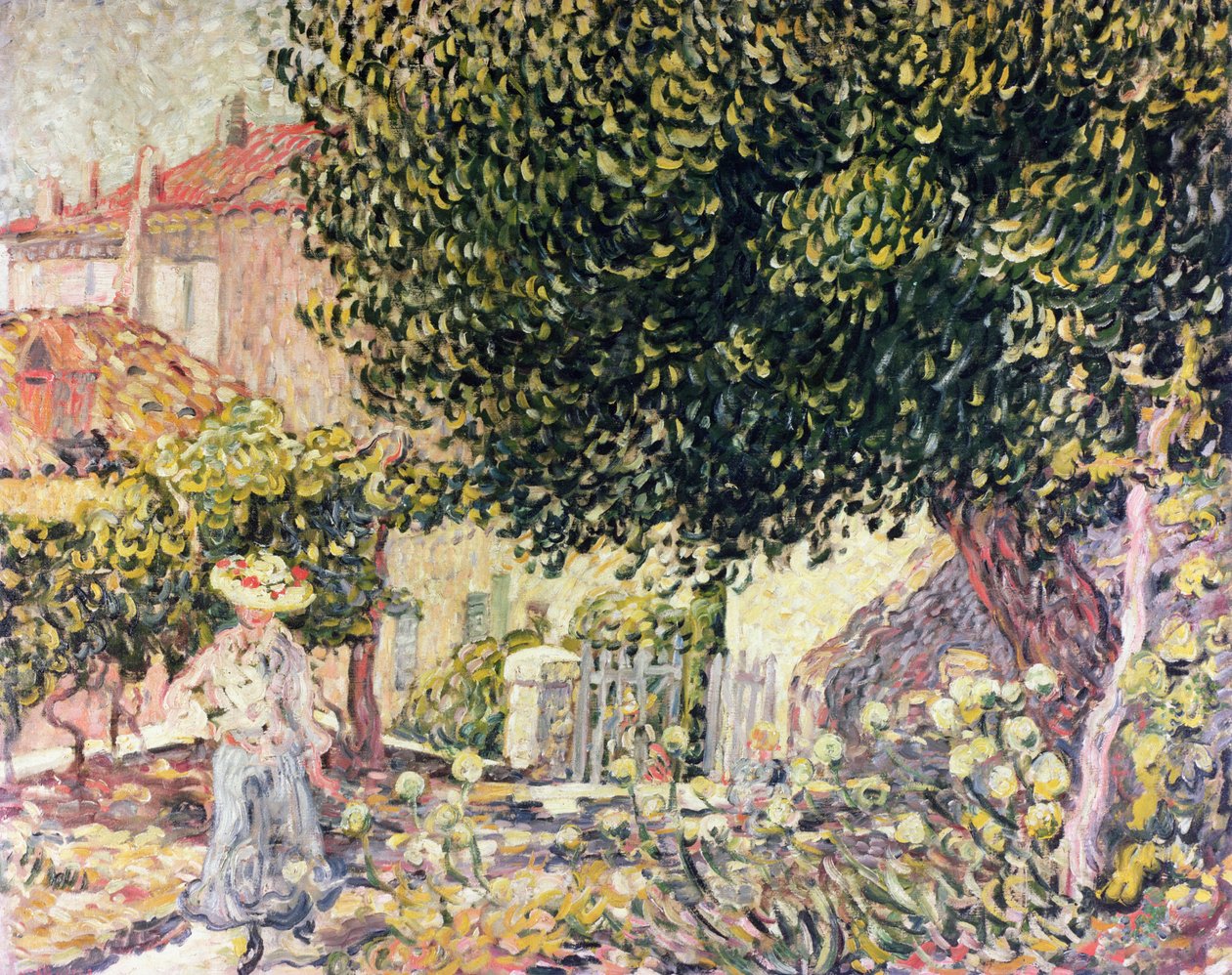 Kvinna i trädgården av Louis Valtat