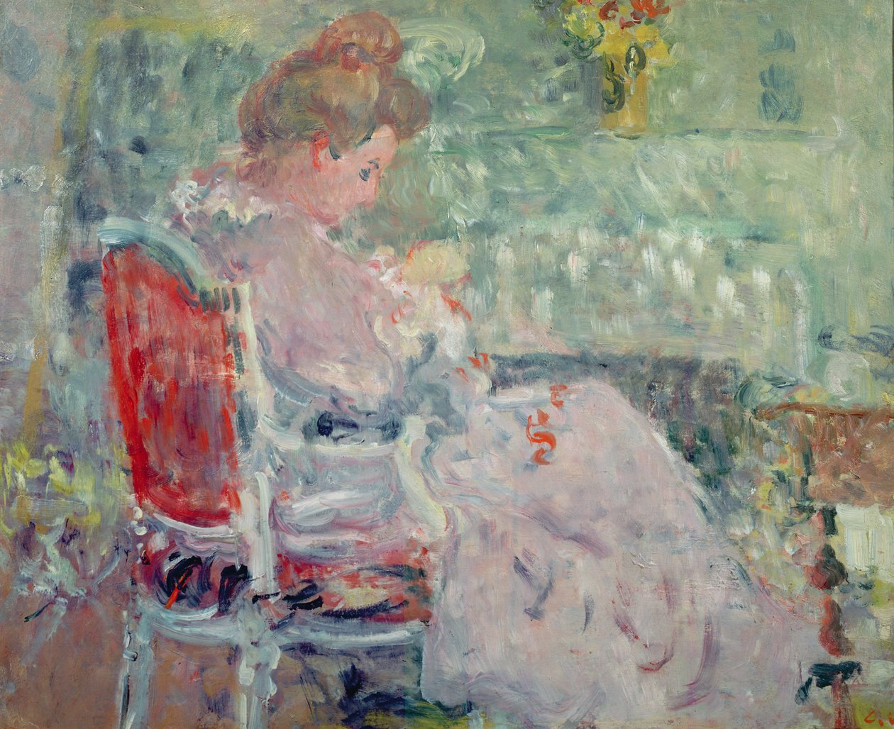Kvinna som syr av Louis Valtat