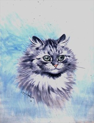 En eftertänksam blick av Louis Wain