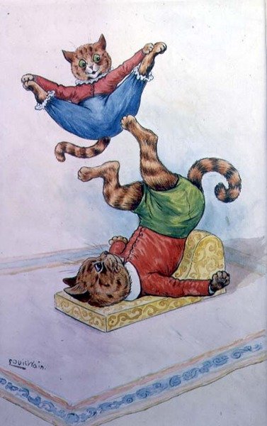Cats Cavorting av Louis Wain