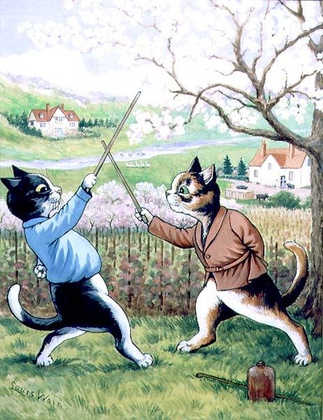 Katt Stängsel av Louis Wain
