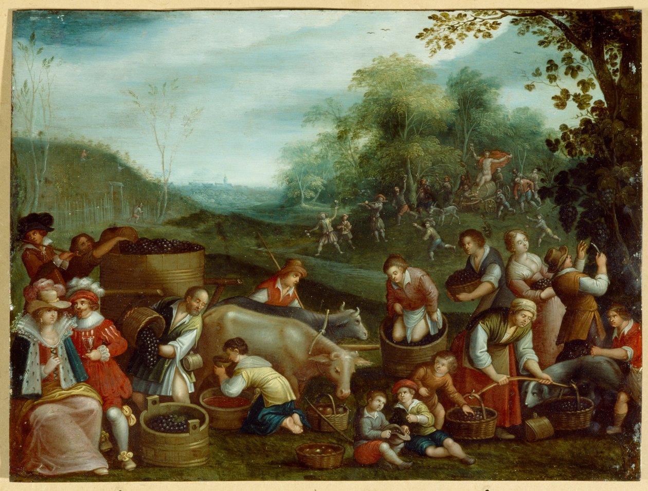 Höst (olja på duk) av Louis de (circle of) Caullery
