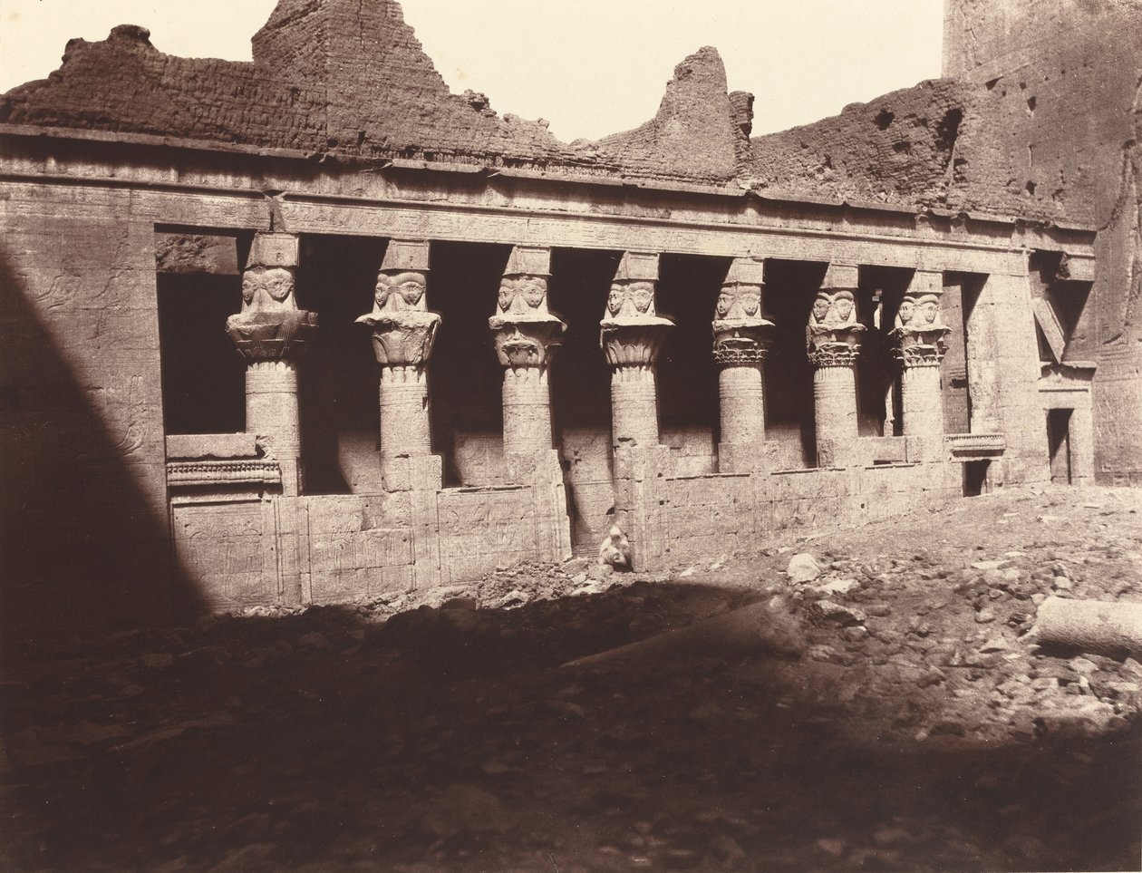 Philae, Inner Court, West Colonnade av Louis de Clercq