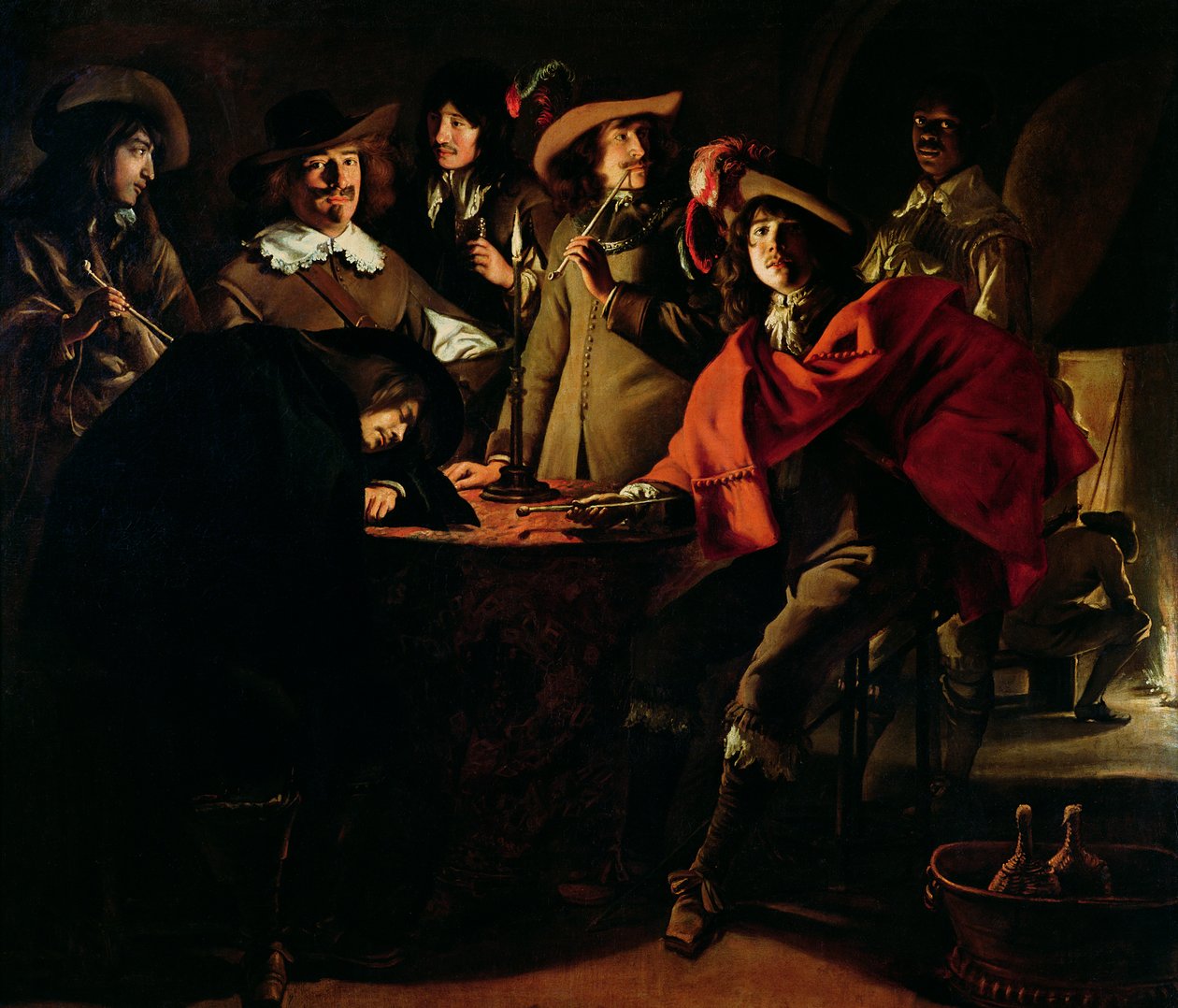 Vakterna röker, 1643 av Louis le Nain