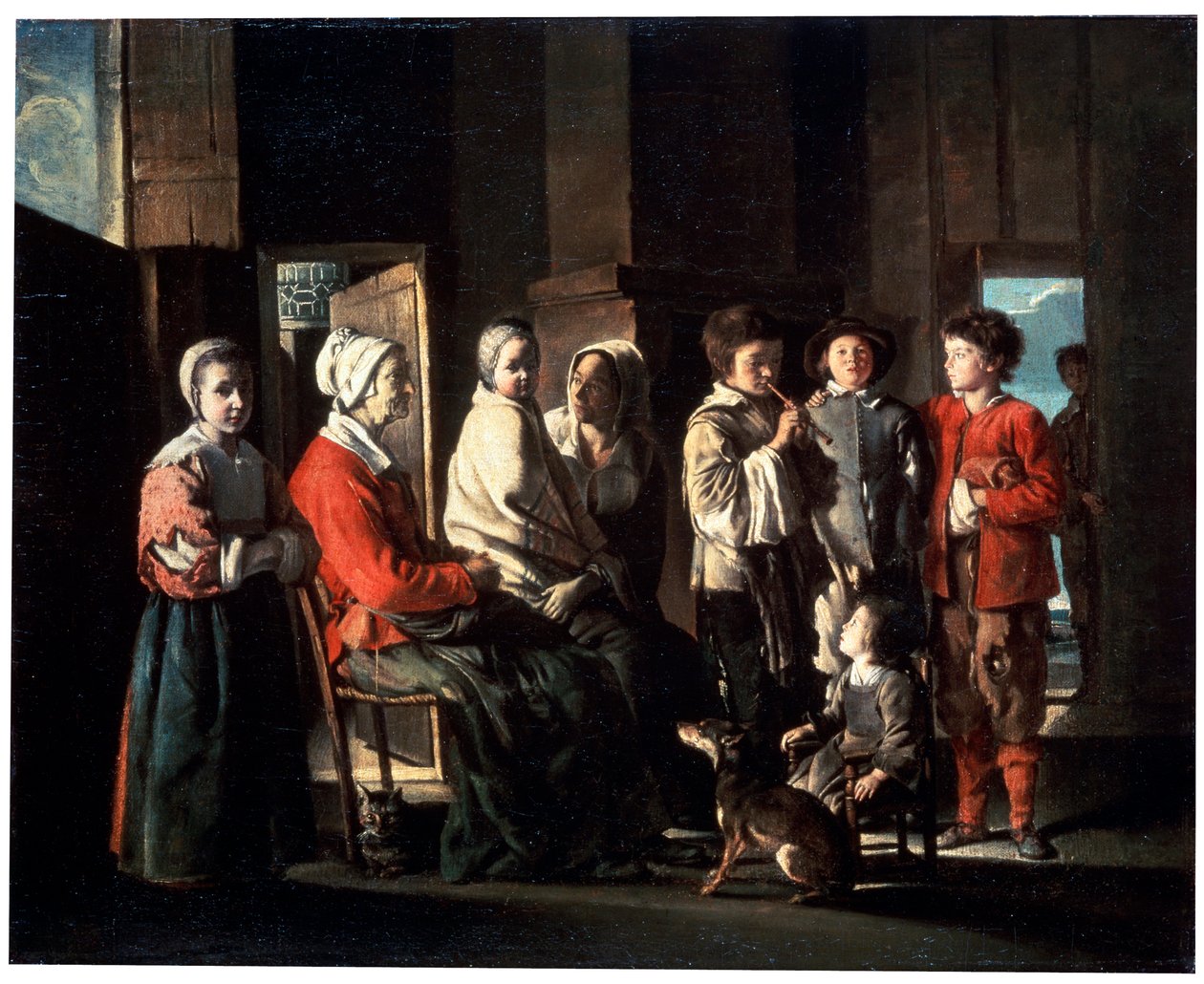 Besöket hos mormodern, 1645. av Louis le Nain