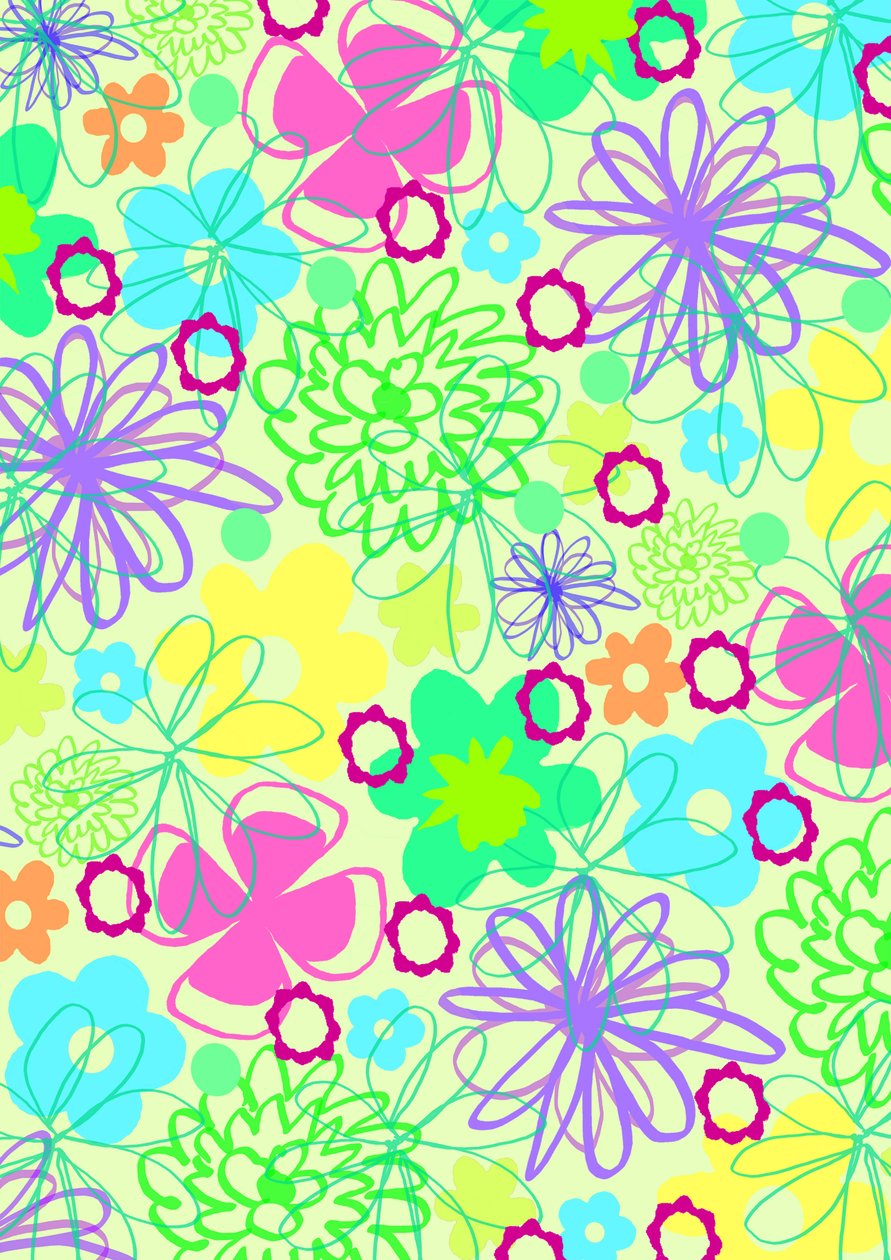 Grafiska blommor (digitala) av Louisa Hereford