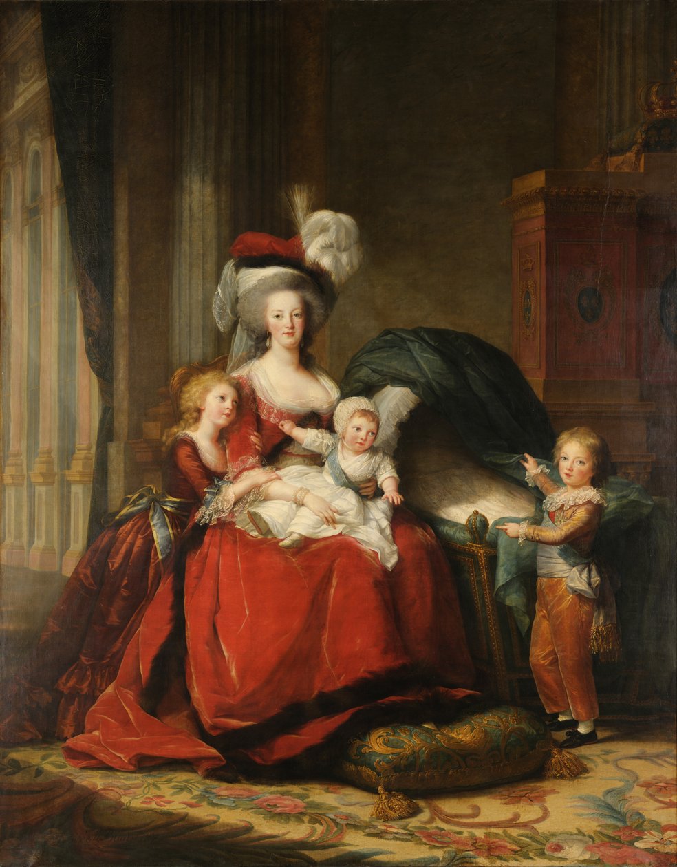 Marie-Antoinette av Lorraine-Habsbourg, drottning av Frankrike och hennes barn av Elisabeth Louise Vigee Lebrun