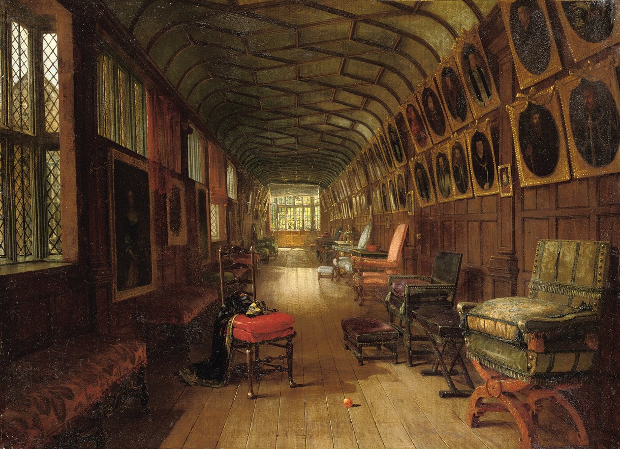 The Brown Gallery, Knole, Kent av Louise Ingram Rayner