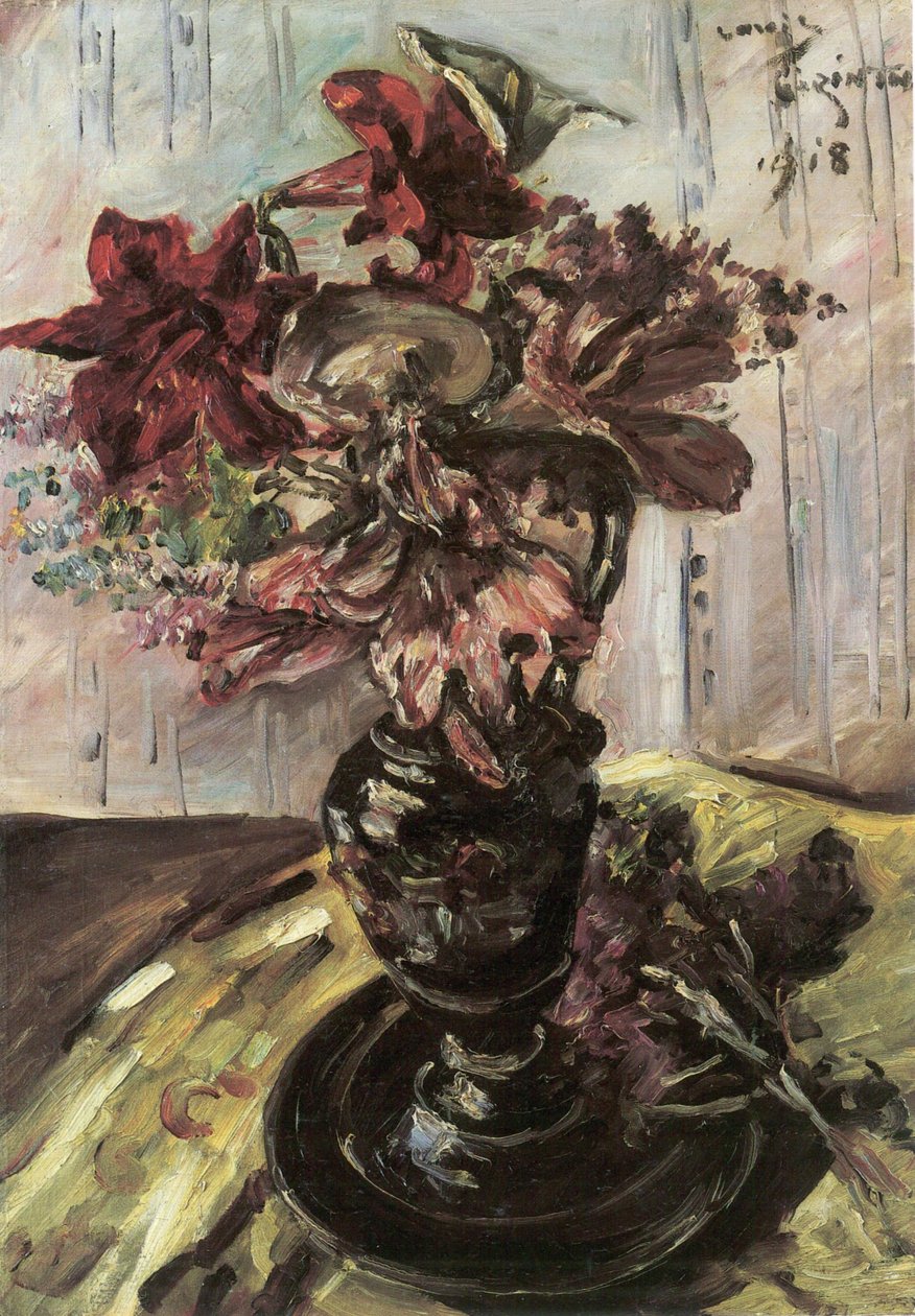  Blumenstillleben mit Kallan av Lovis Corinth