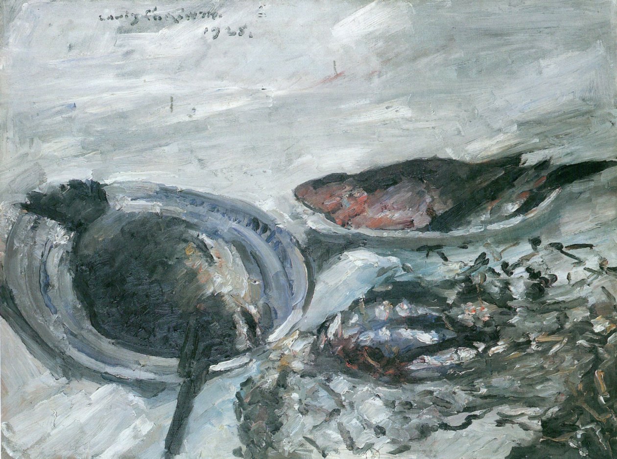  Fischstillebenn av Lovis Corinth