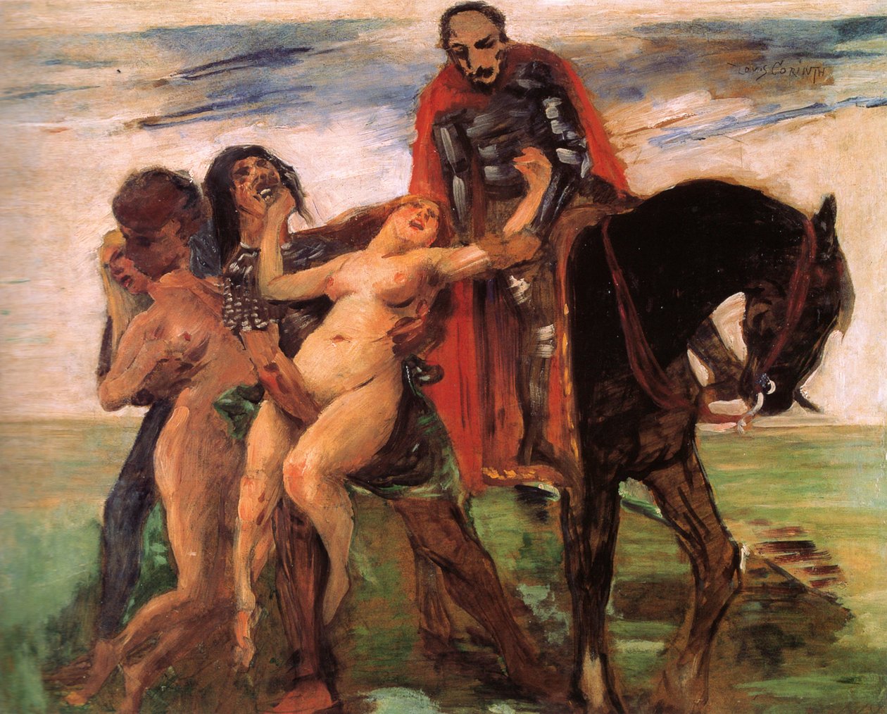  Frauenraub Entwurfn av Lovis Corinth