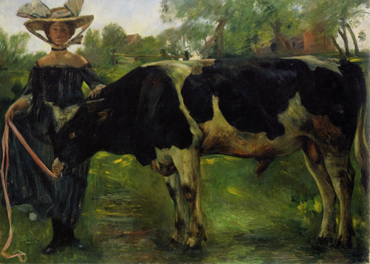  Madchen mit Stiern av Lovis Corinth
