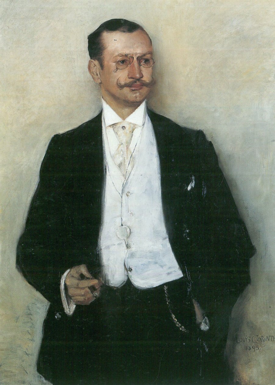  Portrat des Malers Karl Strathmannn av Lovis Corinth