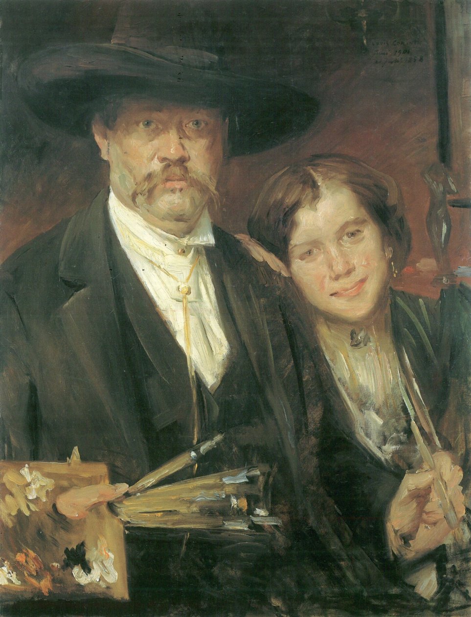  Selbstportrat mit Modell av Lovis Corinth