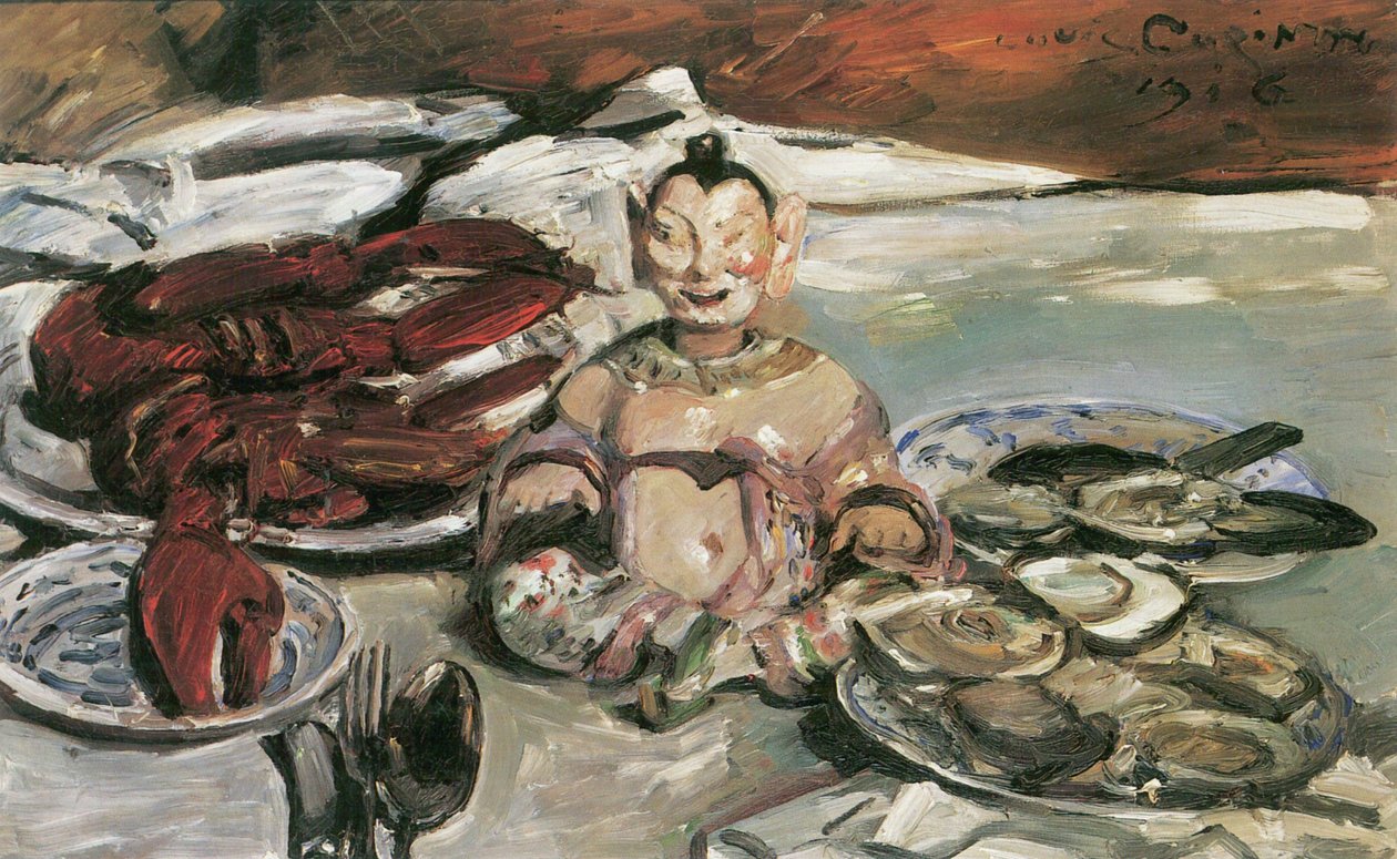  Stillleben mit Pagoden av Lovis Corinth