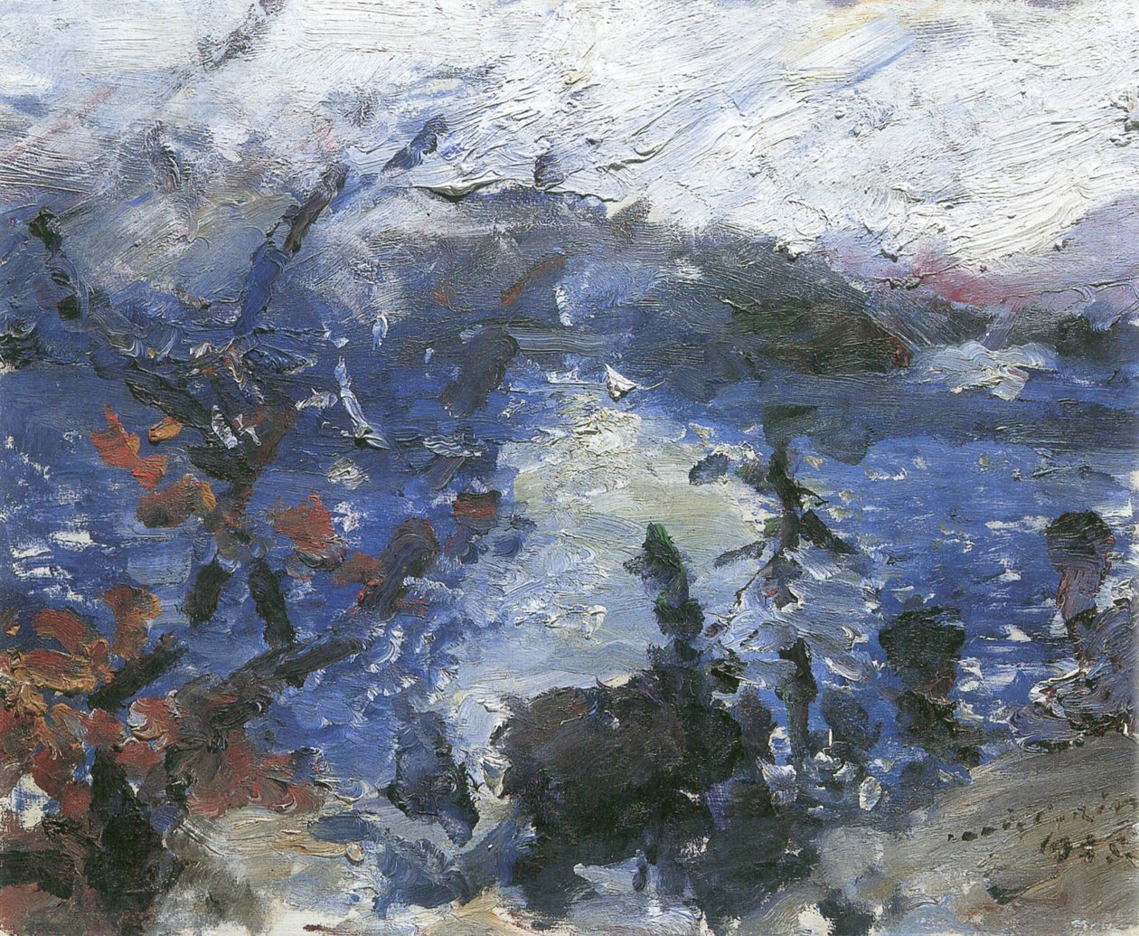  Walchensee, Berge in Wolkenn av Lovis Corinth