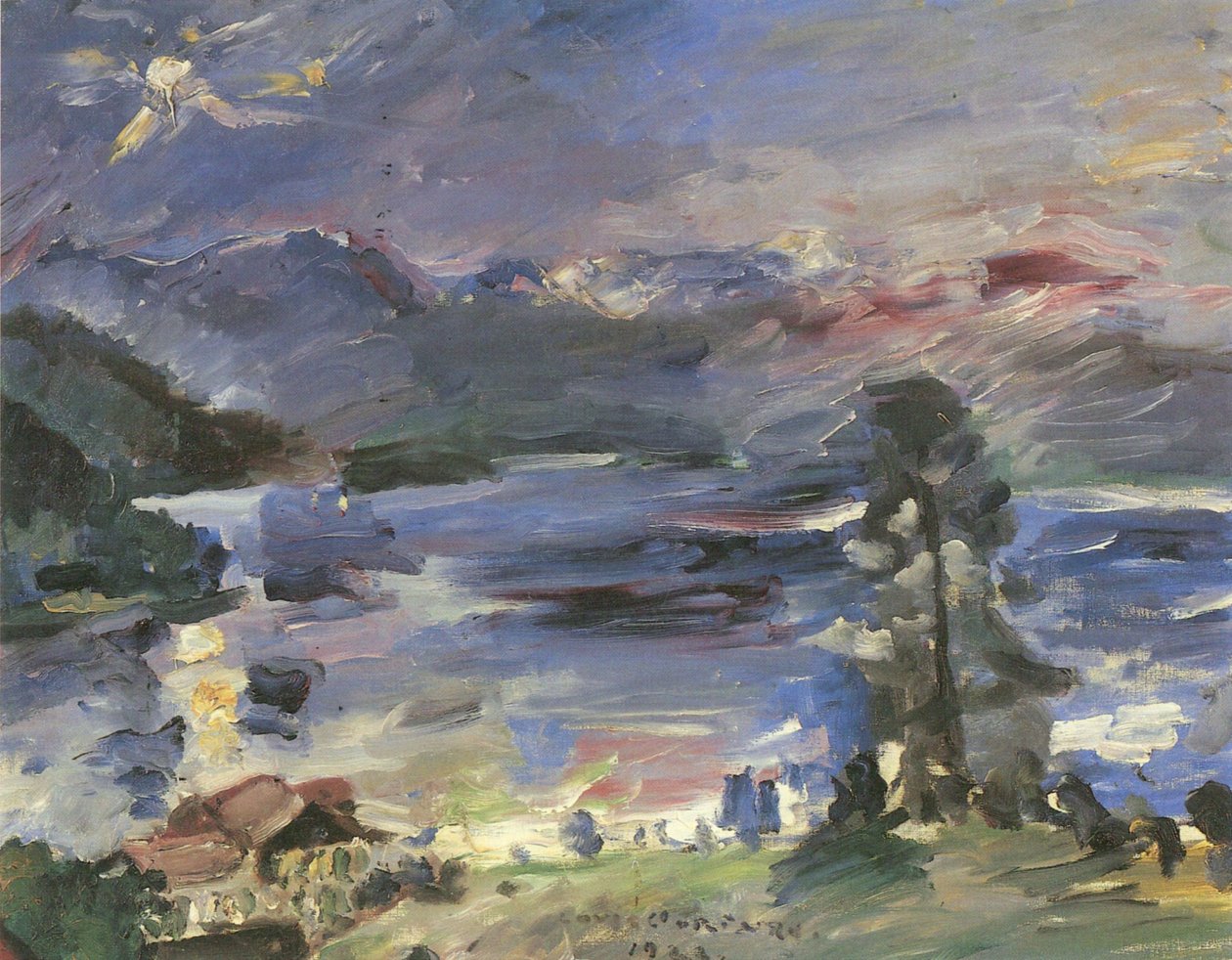  Walchensee, aufgehender Mondn av Lovis Corinth