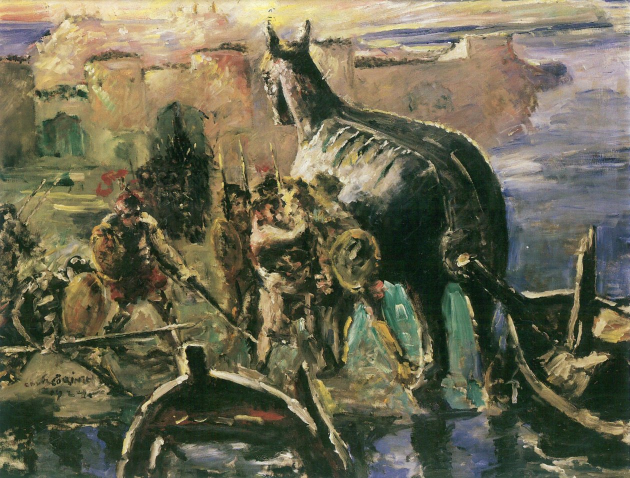Das Trojanische Pferd av Lovis Corinth