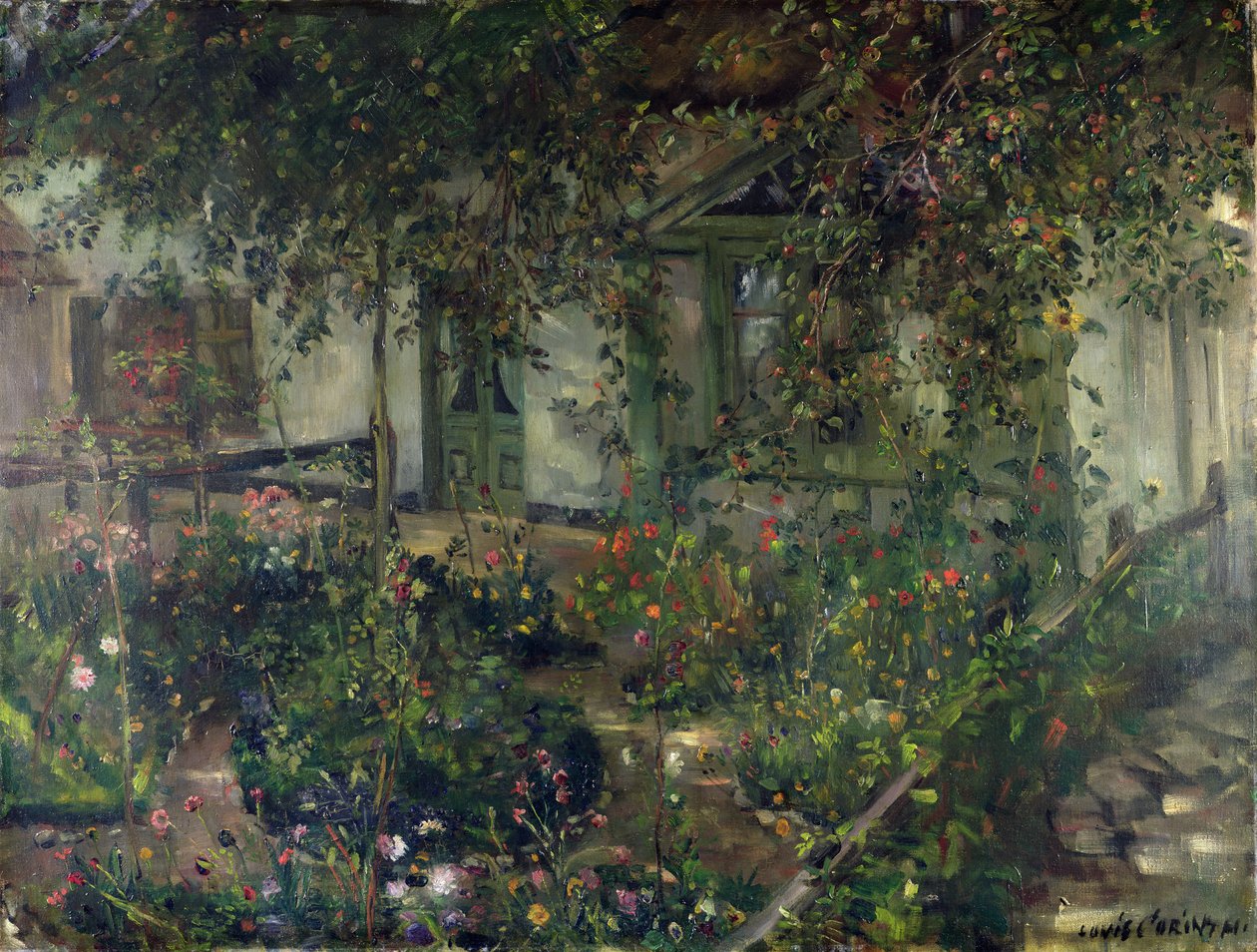 Blomsterträdgård i blom, 1904 av Lovis Corinth