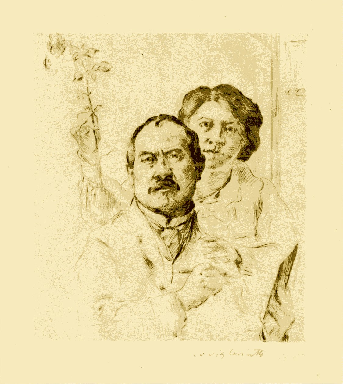 Selbstbildnis mit Gattinn av Lovis Corinth