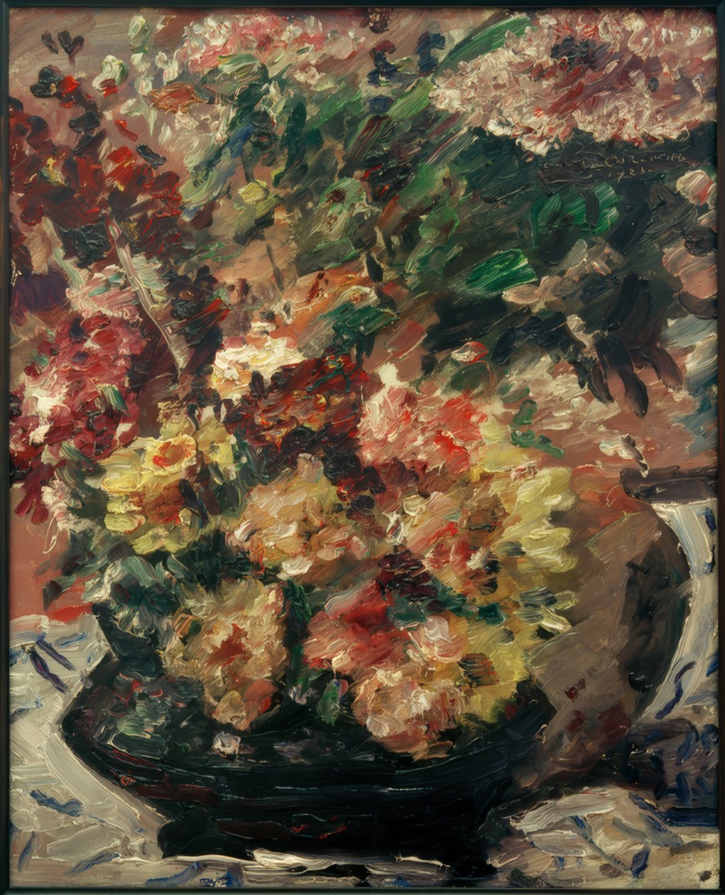 Blommor i en bronsbalja av Lovis Corinth