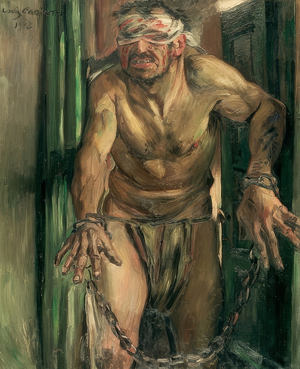 Den förblindade Simson. 1912 av Lovis Corinth