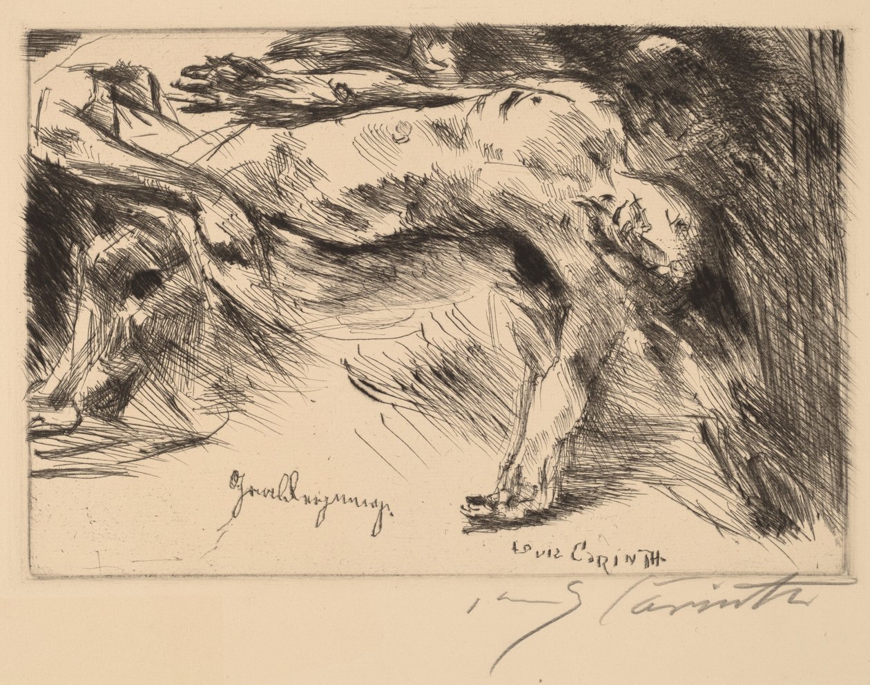 Grablegung (begravning) av Lovis Corinth