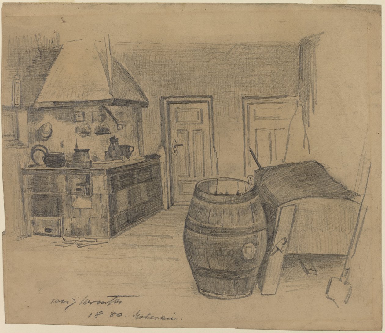 Interiör, 1880. av Lovis Corinth