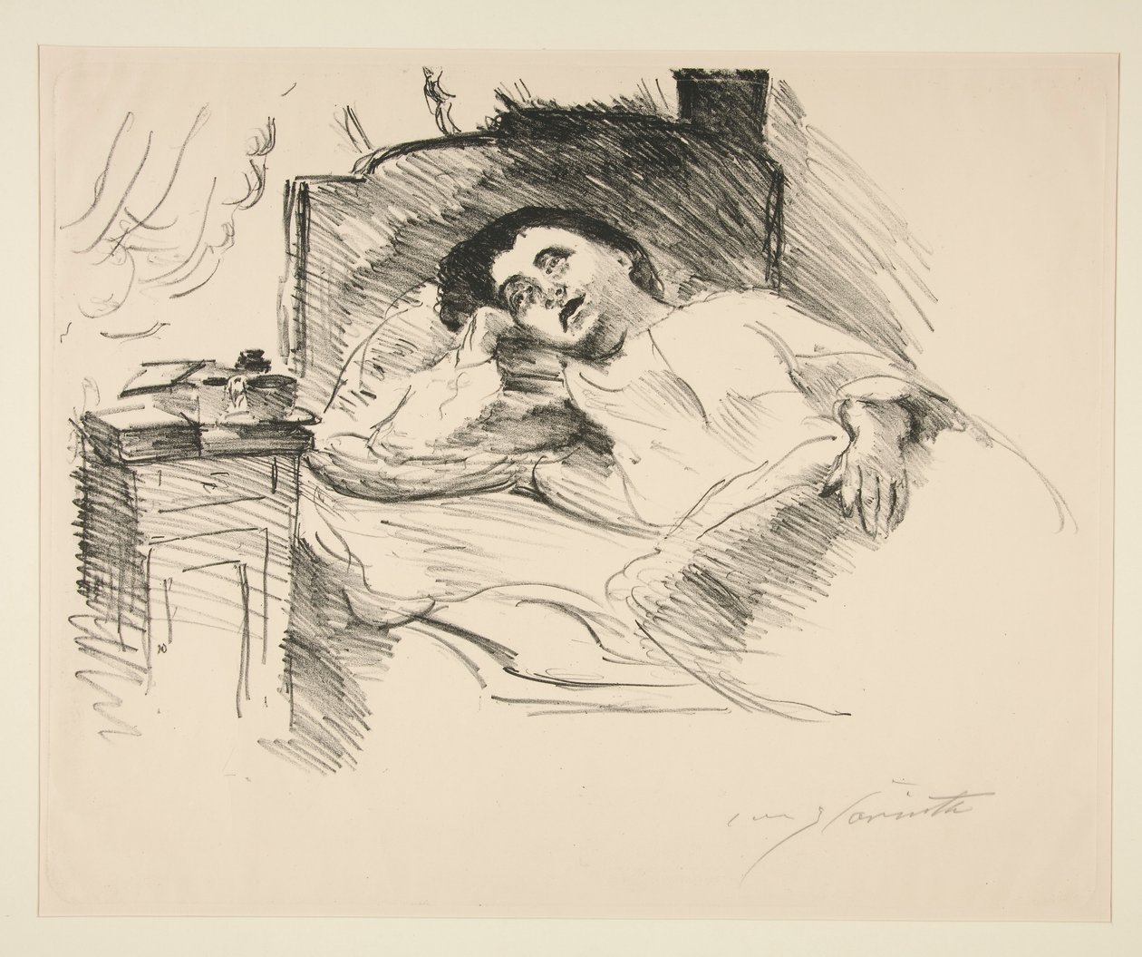 Lady vilar i sängen av Lovis Corinth