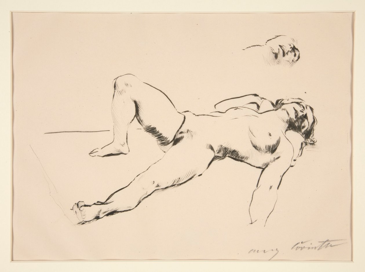 Liggande naken av Lovis Corinth