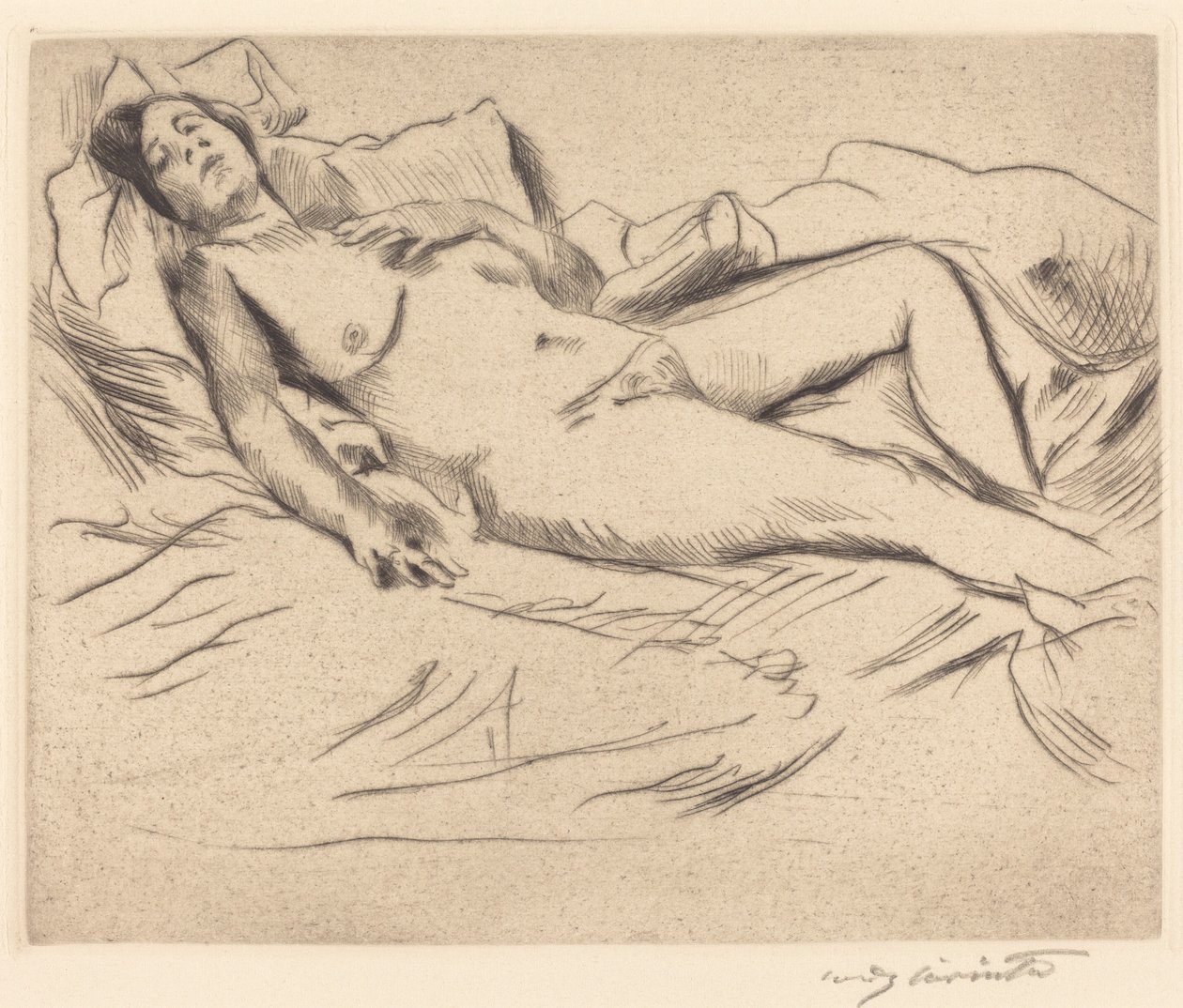 Sovande kvinna, 1912. av Lovis Corinth