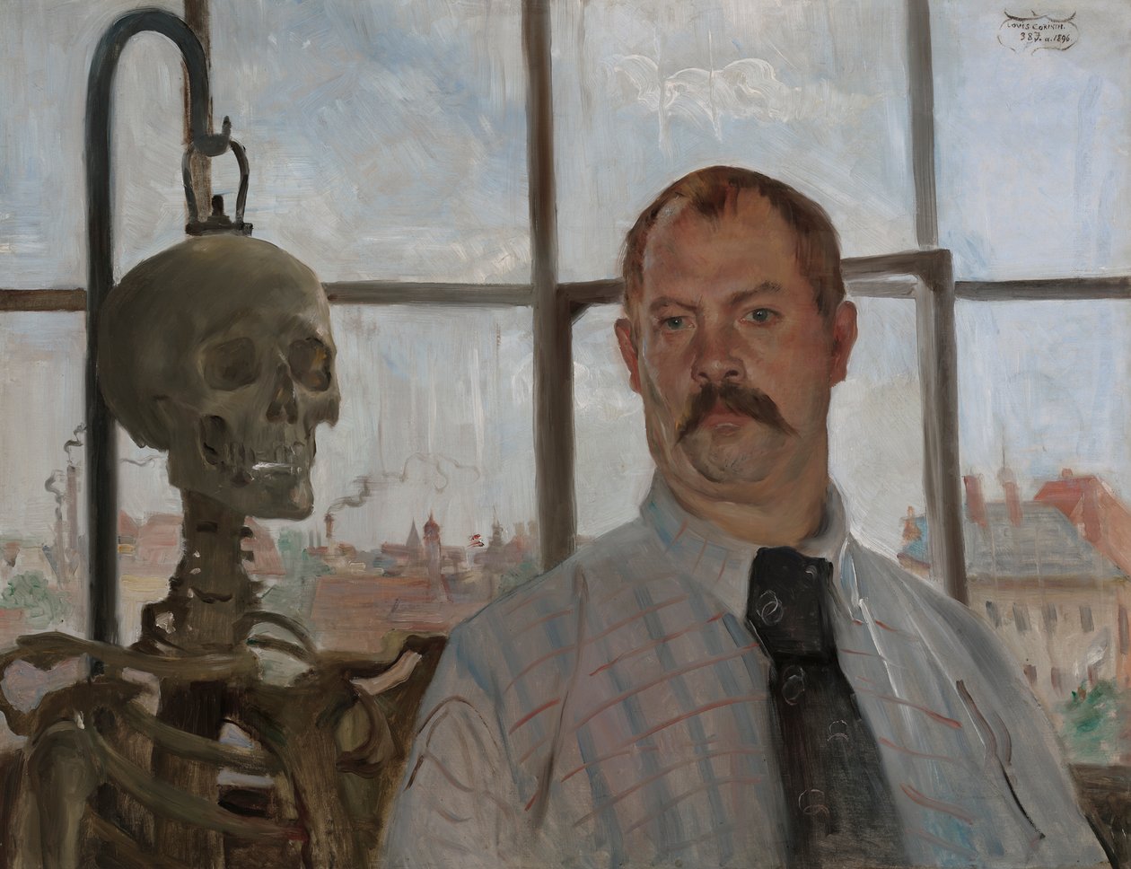 Självporträtt med skelett av Lovis Corinth