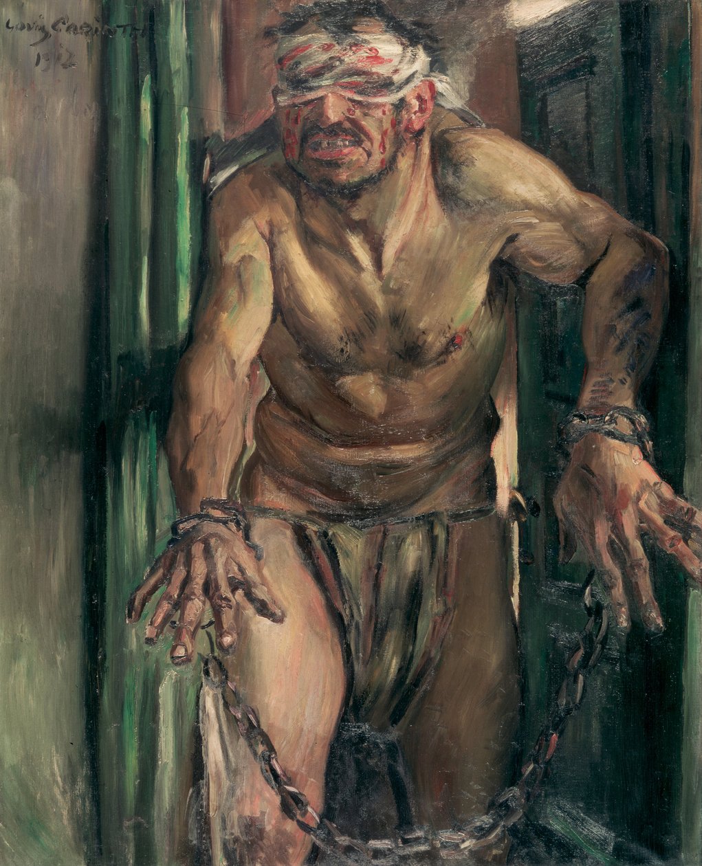 Den förblindade Simson, 1912 av Lovis Corinth