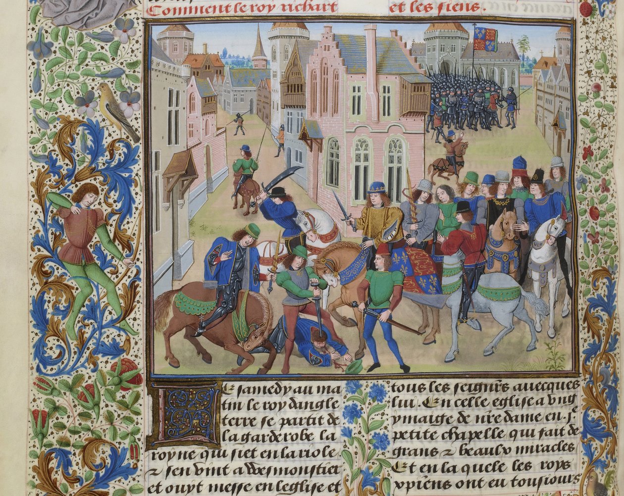 Döden av Wat Tyler, CA 1470-1475. av Loyset Liedet