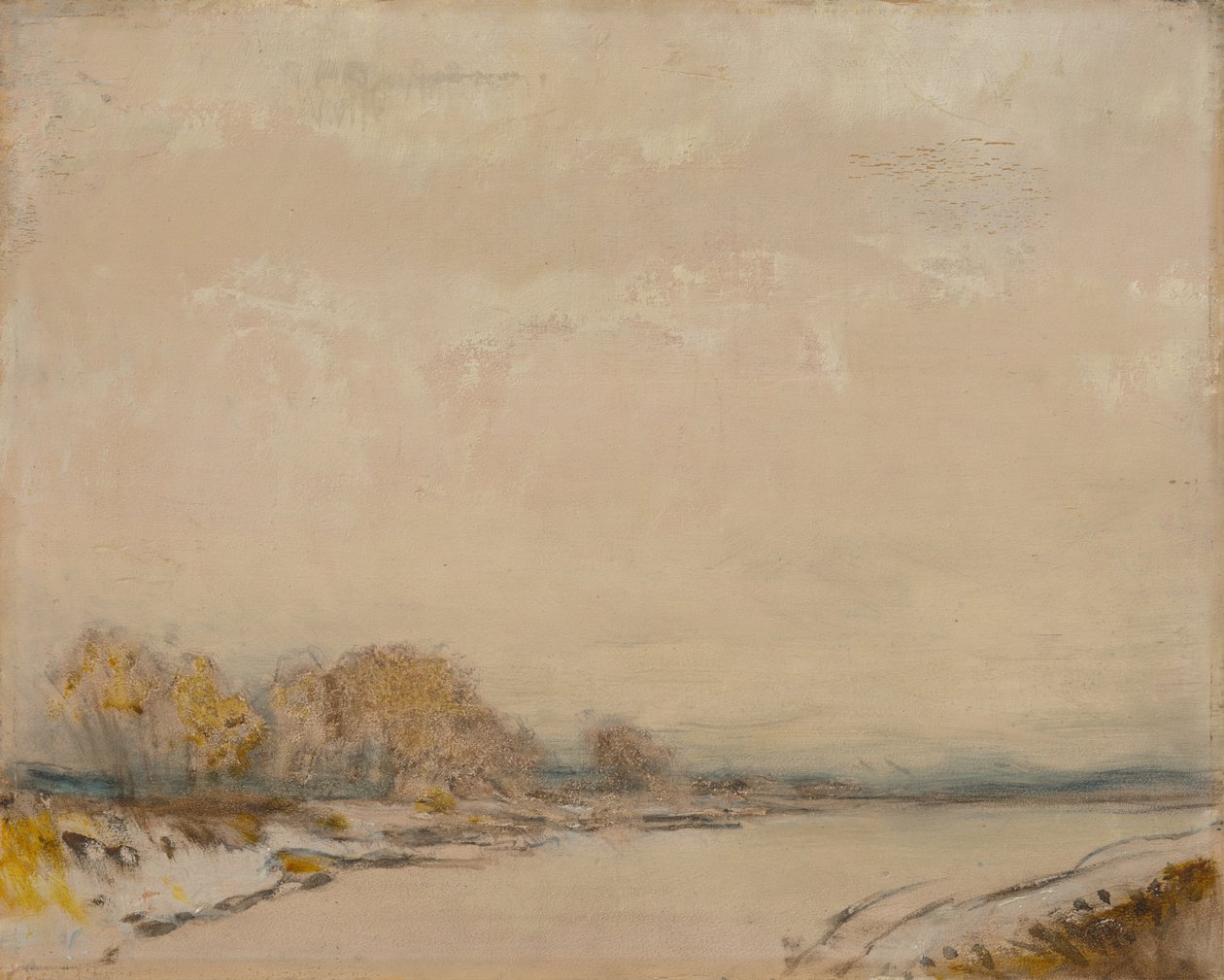 Landscape with a River av Laszlo Mednyanszky